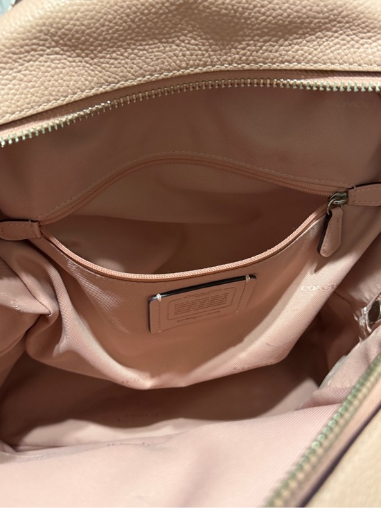 Coach Pink Campus Leather Backpack with Front Pocket Laptop Bag Purse main image 5